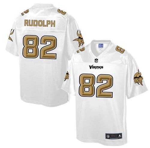  Vikings #82 Kyle Rudolph White Men's NFL Pro Line Fashion Game Jersey