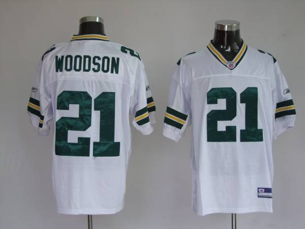 Packers #21 Charles Woodson White Stitched NFL Jersey