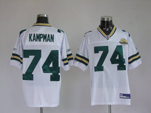 Packers #74 Aaron Kampman White Stitched NFL Jersey