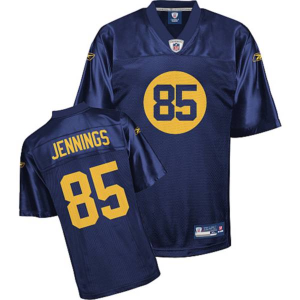 Packers #85 Greg Jennings Blue Stitched NFL Jersey