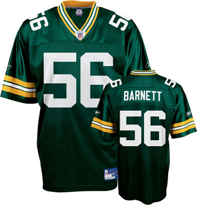 Packers #56 Nick Barnett Green Stitched NFL Jersey