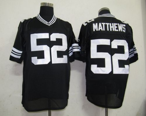 Packers #52 Clay Matthews Black Shadow Stitched NFL Jersey