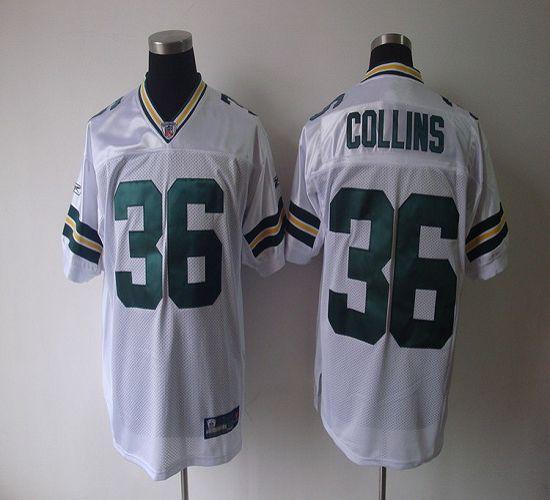 Packers #36 Nick Collins White Stitched NFL Jersey