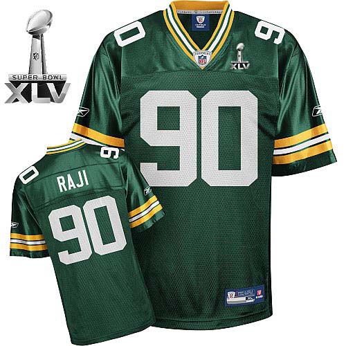 Packers #90 B.J. Raji Green Super Bowl XLV Stitched NFL Jersey