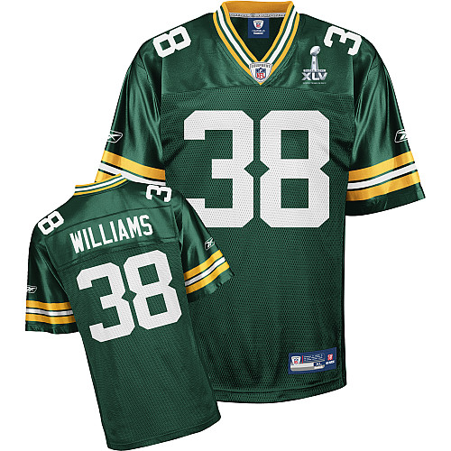 Packers #38 Tramon Williams Green Super Bowl XLV Stitched NFL Jersey