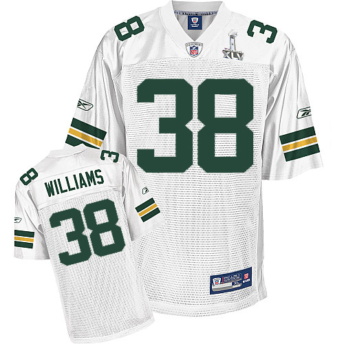 Packers #38 Tramon Williams White Super Bowl XLV Stitched NFL Jersey