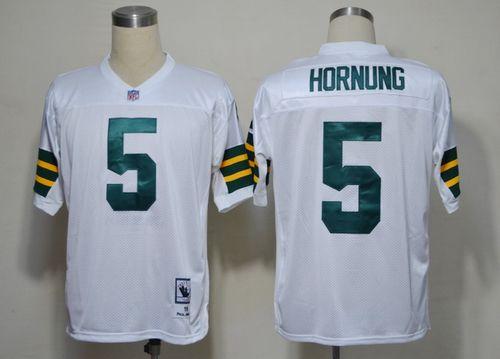 Mitchell And Ness Packers #5 Paul Hornung White Stitched NFL Jersey