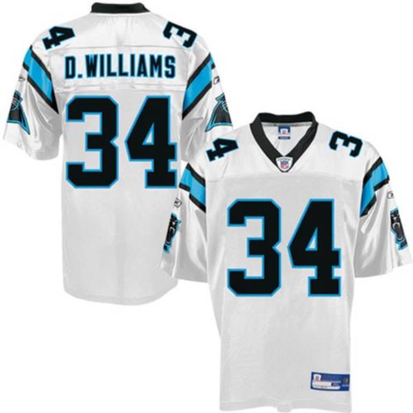Panthers #34 DeAngelo Williams White Stitched NFL Jersey