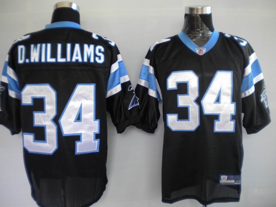 Panthers #34 DeAngelo Williams Black Stitched NFL Jersey