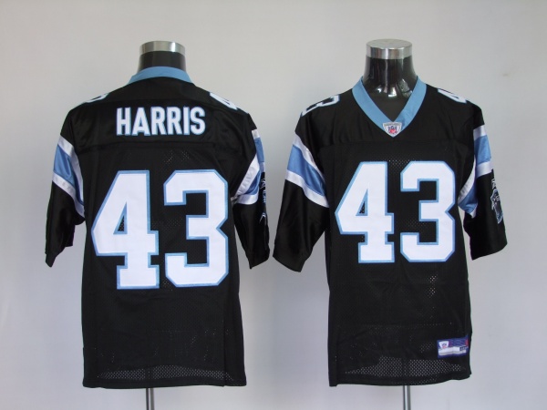 Panthers #43 Chris Harris Black Stitched NFL Jersey