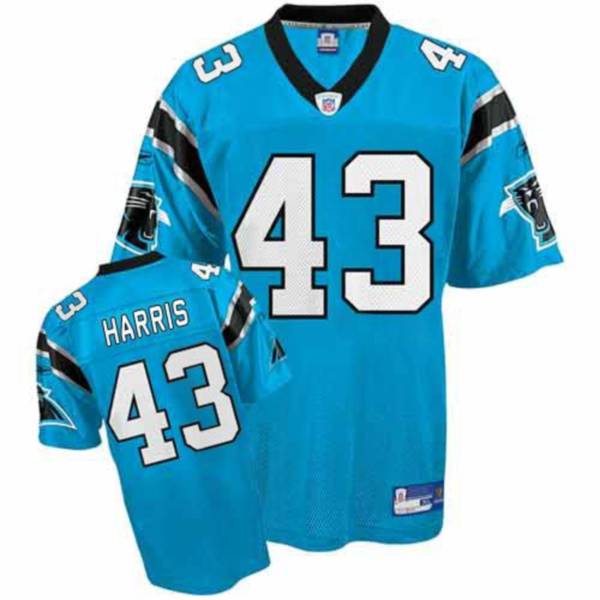 Panthers #43 Chris Harris Blue Stitched NFL Jersey