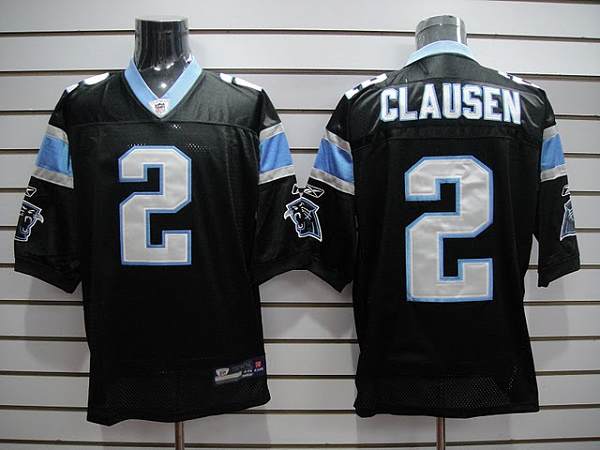 Panthers #2 Jimmy Clausen Black Stitched NFL Jersey