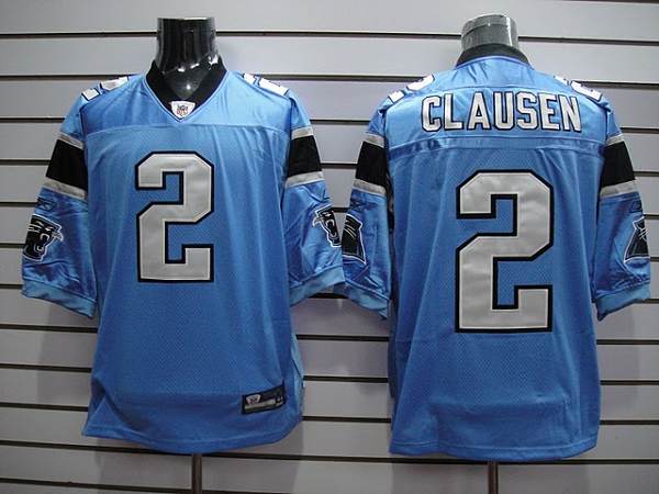 Panthers #2 Jimmy Clausen Blue Stitched NFL Jersey