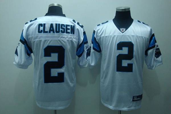 Panthers #2 Jimmy Clausen White Stitched NFL Jersey