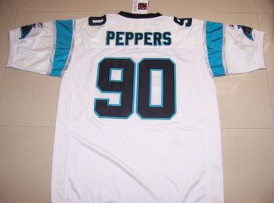 Panthers #90 Julius Peppers White Stitched NFL Jersey
