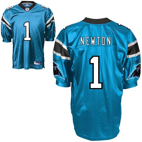 Panthers #1 Cam Newton Blue Stitched NFL Jersey