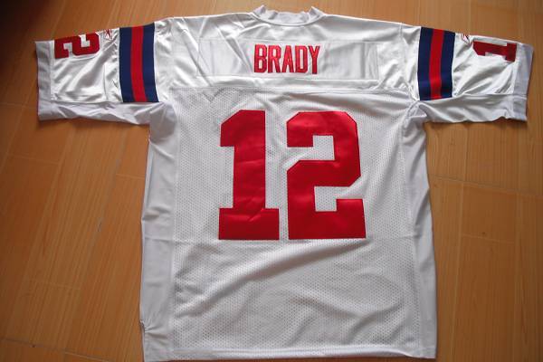 Patriots #12 Tom Brady White With AFL 50 Anniversary Patch Stitched NFL Jersey