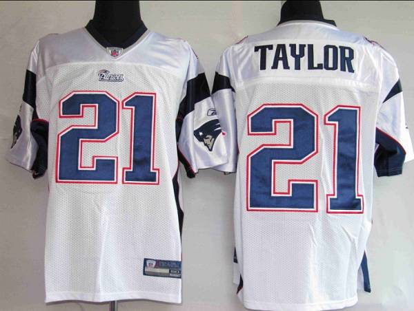 Patriots #21 Fred Taylor White Stitched NFL Jersey