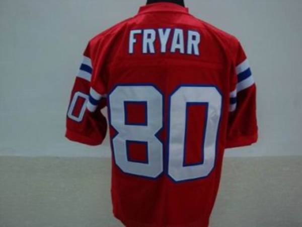 Michell & Ness Patriots #80 Irving Fryar Red Stitched Throwback NFL Jersey