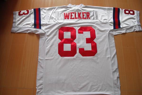 Patriots #83 Wes Welker White With AFL 50 Anniversary Patch Stitched NFL Jersey