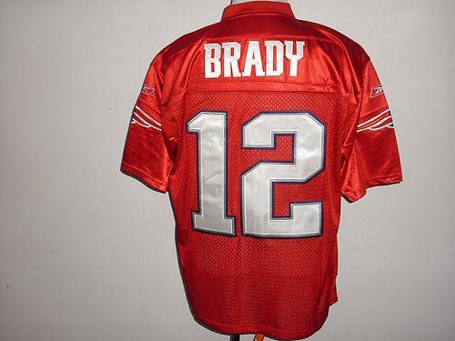 Patriots #12 Tom Brady Red QB Practice Stitched NFL Jersey