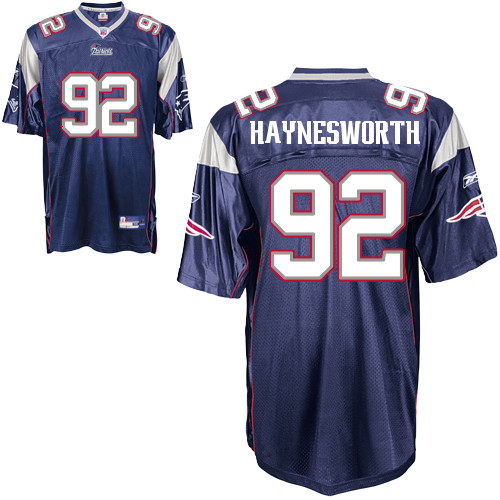 Patriots #92 Albert Haynesworth Dark Blue Stitched NFL Jersey