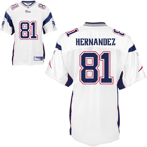 Patriots #81 Aaron Hernandez White Stitched NFL Jersey