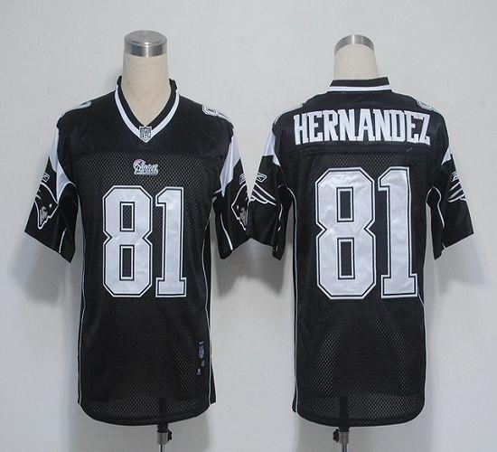 Patriots #81 Aaron Hernandez Black Shadow Stitched NFL Jersey