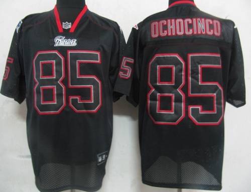 Patriots #85 Chad OchoCinco Lights Out Black Stitched NFL Jersey