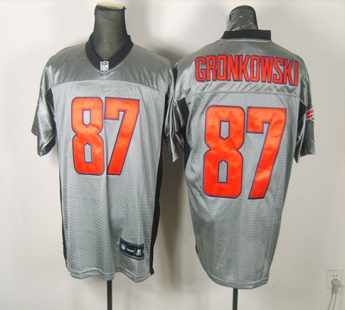 Patriots #87 Rob Gronkowski Grey Shadow Stitched NFL Jersey