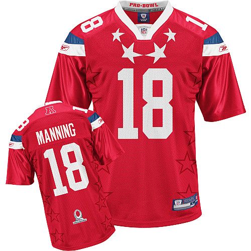 Colts #18 Peyton Manning 2011 Red Pro Bowl Stitched NFL Jersey