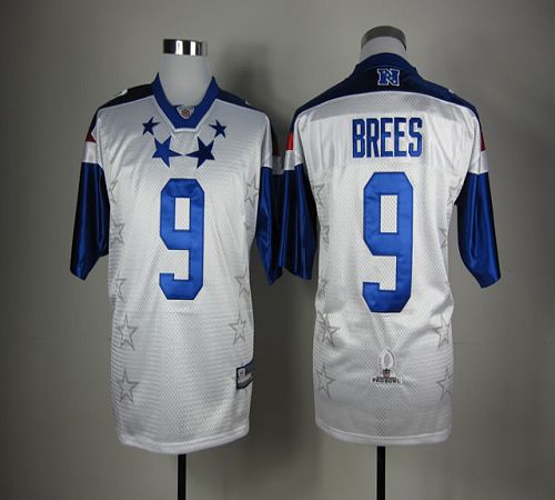 Saints #9 Drew Brees White 2012 Pro Bowl Stitched NFL Jersey