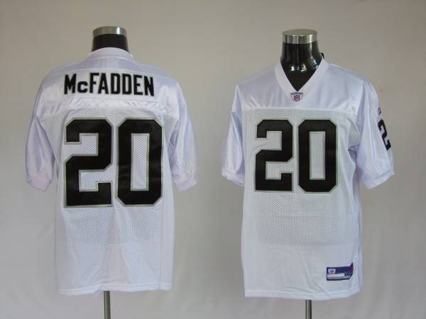 Raiders Darren McFadden #20 Stitched White NFL Jersey