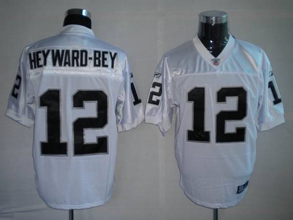 Raiders Darrius Heyward Bey #12 Stitched White NFL Jersey