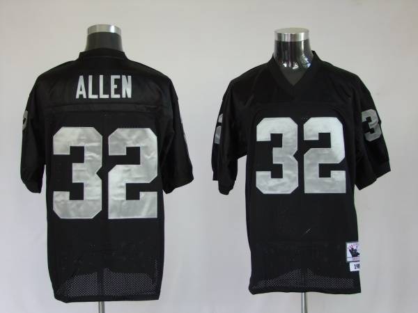 Mitchell and Ness Raiders Marcus Allen #32 Stitched Black NFL Jersey