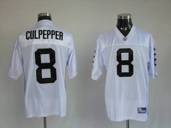 Raiders Daunte Culpepper #8 Stitched White NFL Jersey