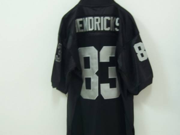 Mitchell and Ness Raiders #83 Ted Hendricks Stitched Black NFL Jersey