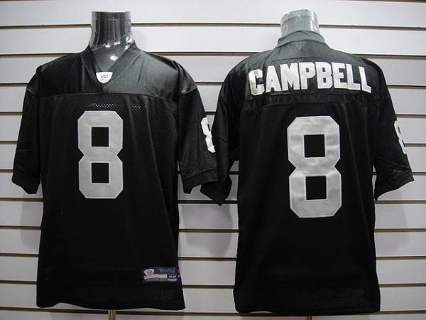 Raiders Jason Campbell #8 Stitched Black NFL Jersey
