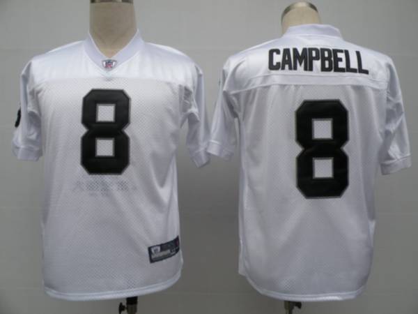 Raiders #8 Jason Campbell White Stitched NFL Jersey