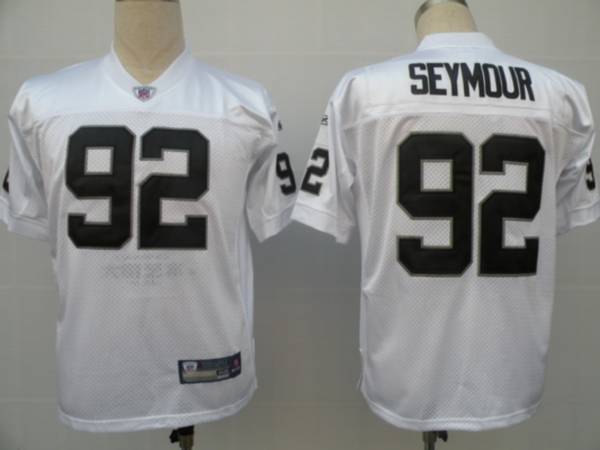 Raiders #92 Richard Seymour White Stitched NFL Jersey