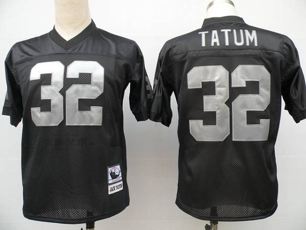 Mitchell and Ness Raiders #32 Jack Tatum Black Stitched Throwback NFL Jersey