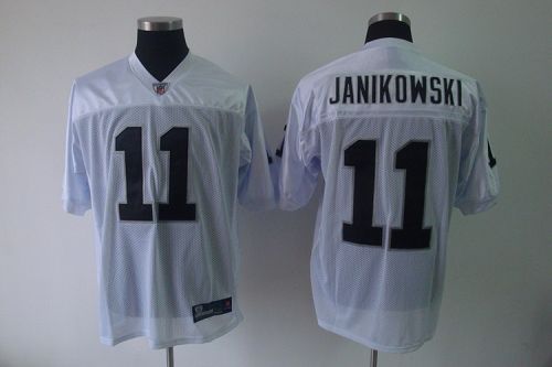 Raiders #11 Sebastian Janikowski White Stitched NFL Jersey