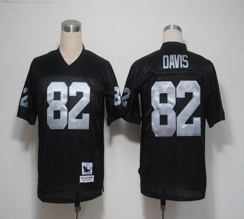 Mitchell And Ness Raiders #82 Al Davis Throwback Black Stitched NFL Jersey