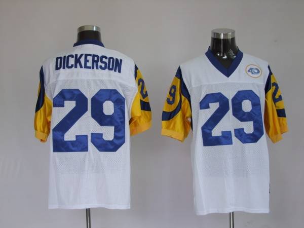 Mitchell and Ness Rams #29 Eric Dickerson Stitched White NFL Jersey