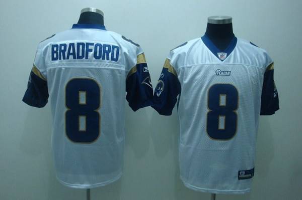 Rams #8 Draft Player Sam Bradford Stitched White NFL Jersey