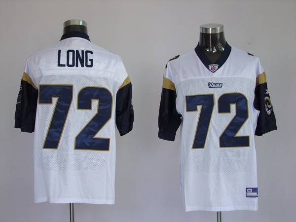 Rams #72 New Player Chris Long Stitched White NFL Jersey
