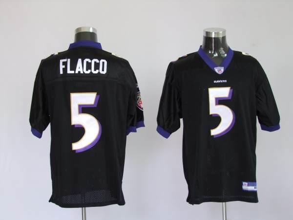 Ravens #5 Joe Flacco Black Alternate Stitched NFL Jersey