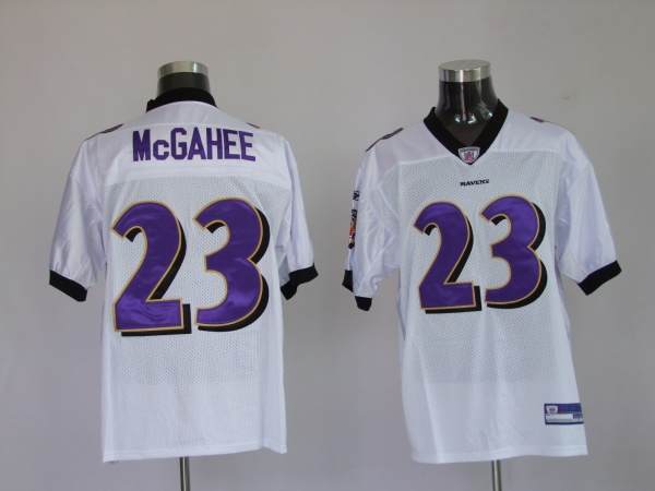 Ravens #23 Willis McGahee White Stitched NFL Jersey