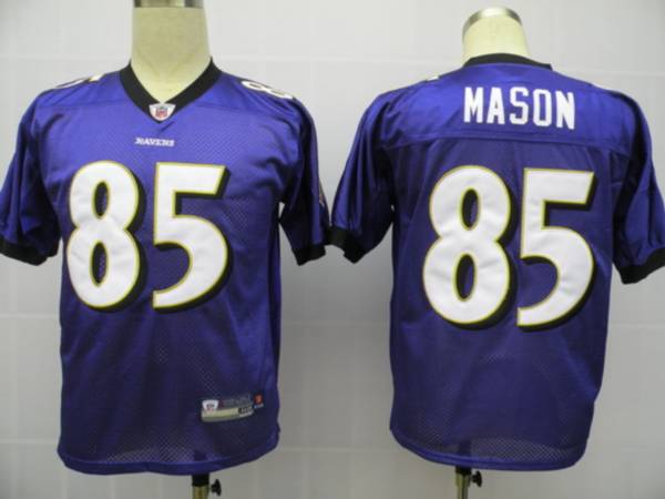 Ravens #85 Derrick Mason Purple Stitched NFL Jersey