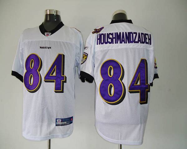 Ravens #84 Touraj Houshmandzadeh White Stitched NFL Jersey